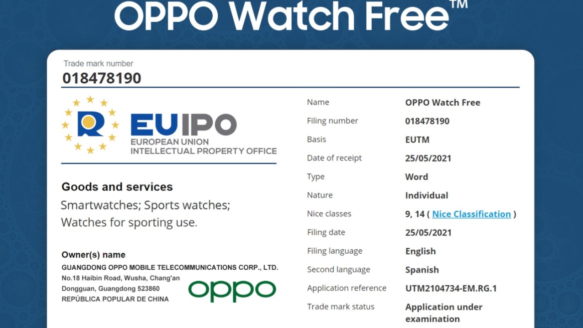 Oppo Watch Free akıllı saat. 